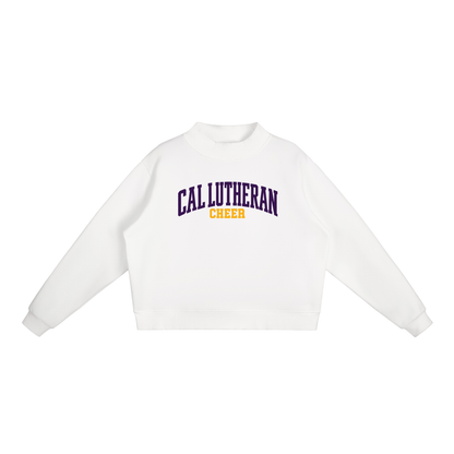 Essential Fleece Mock-Neck Crew Sweatshirt