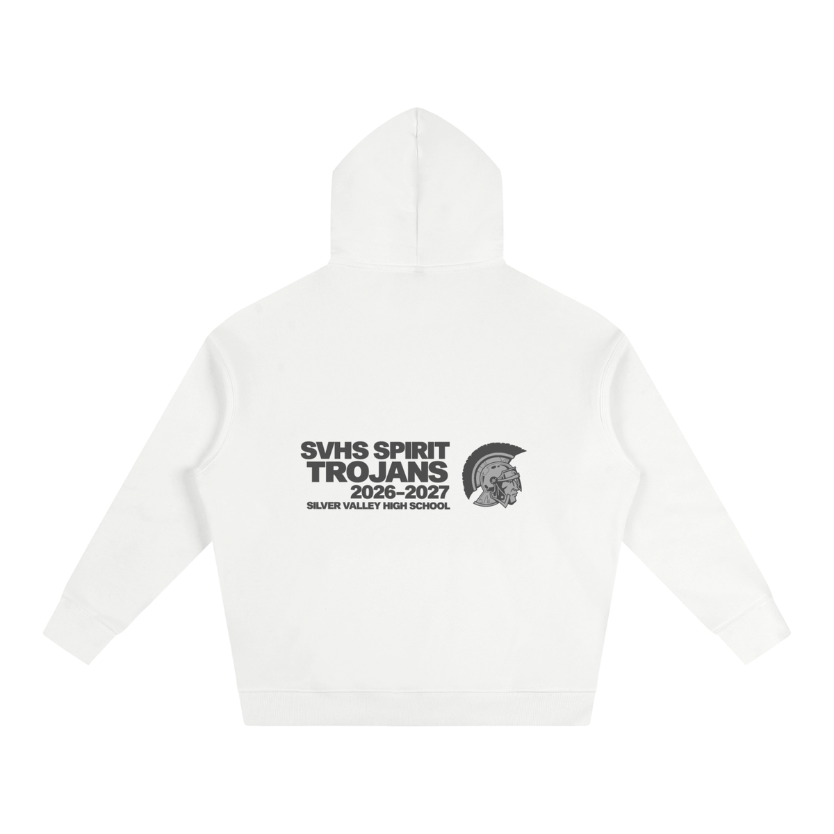 Vector Star Front Silver Valley Oversize Fleeced Hoodie