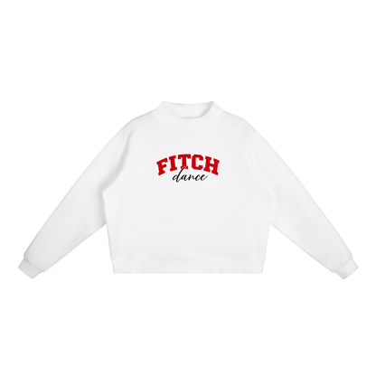 Essential Fleece Mock-Neck Crew Sweatshirt