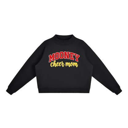 Cheer Mom Cardinal Mooney Essential Fleece Mock-Neck Crew Sweatshirt