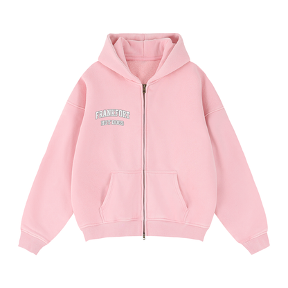 Zip-Through Boxy Fleece Hoodie