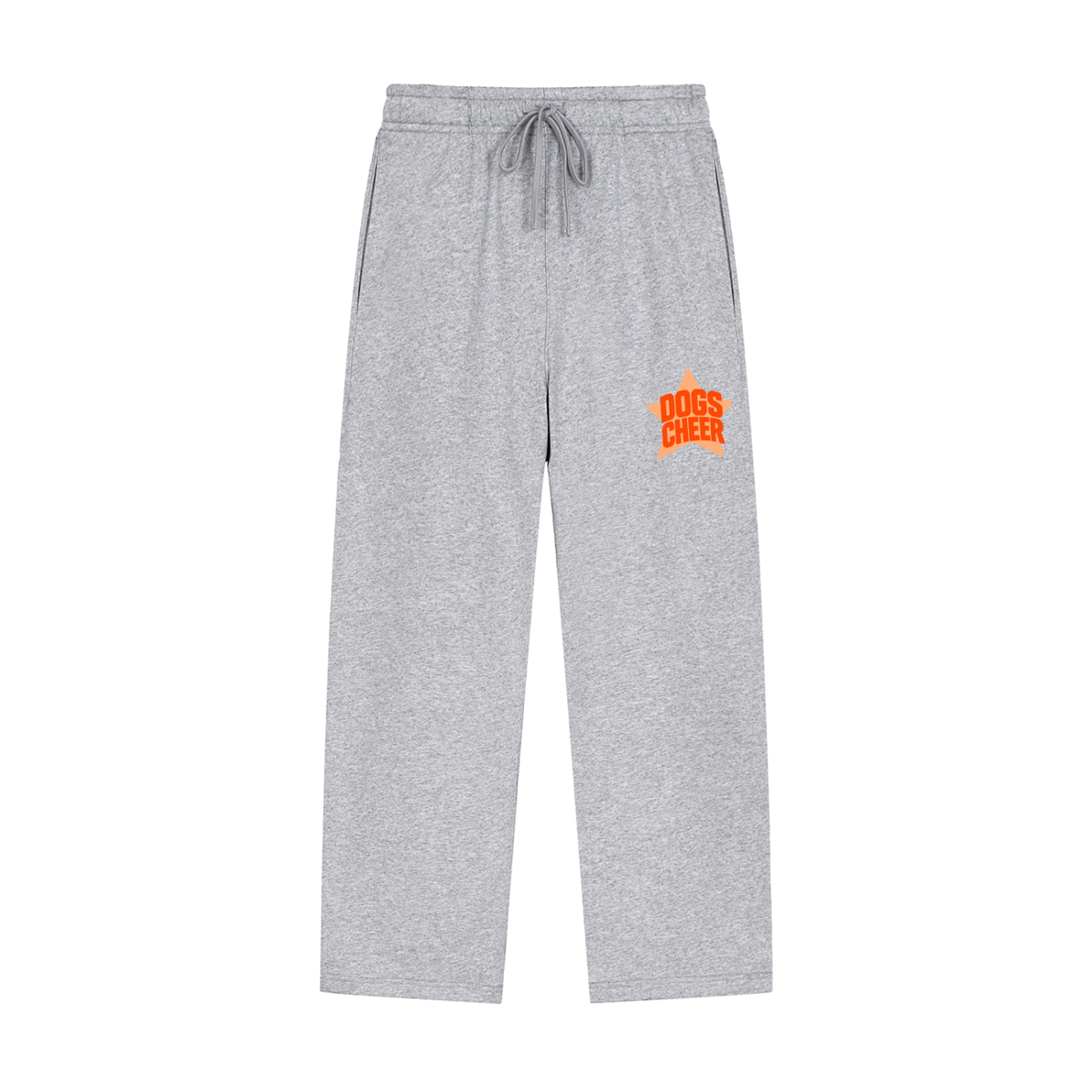 Solid Color Straight-Leg Sweatpants