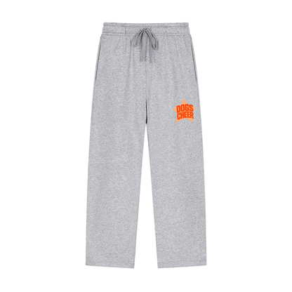 Solid Color Straight-Leg Sweatpants