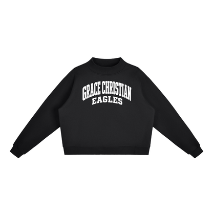 Essential Fleece Mock-Neck Crew Sweatshirt