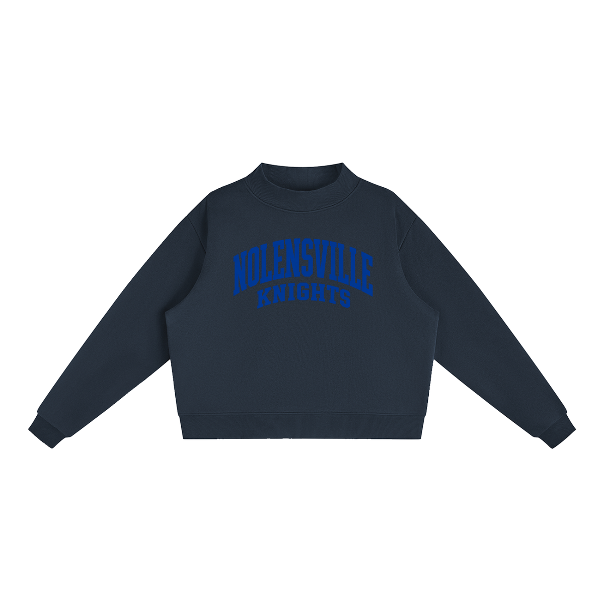 Essential Fleece Mock-Neck Crew Sweatshirt