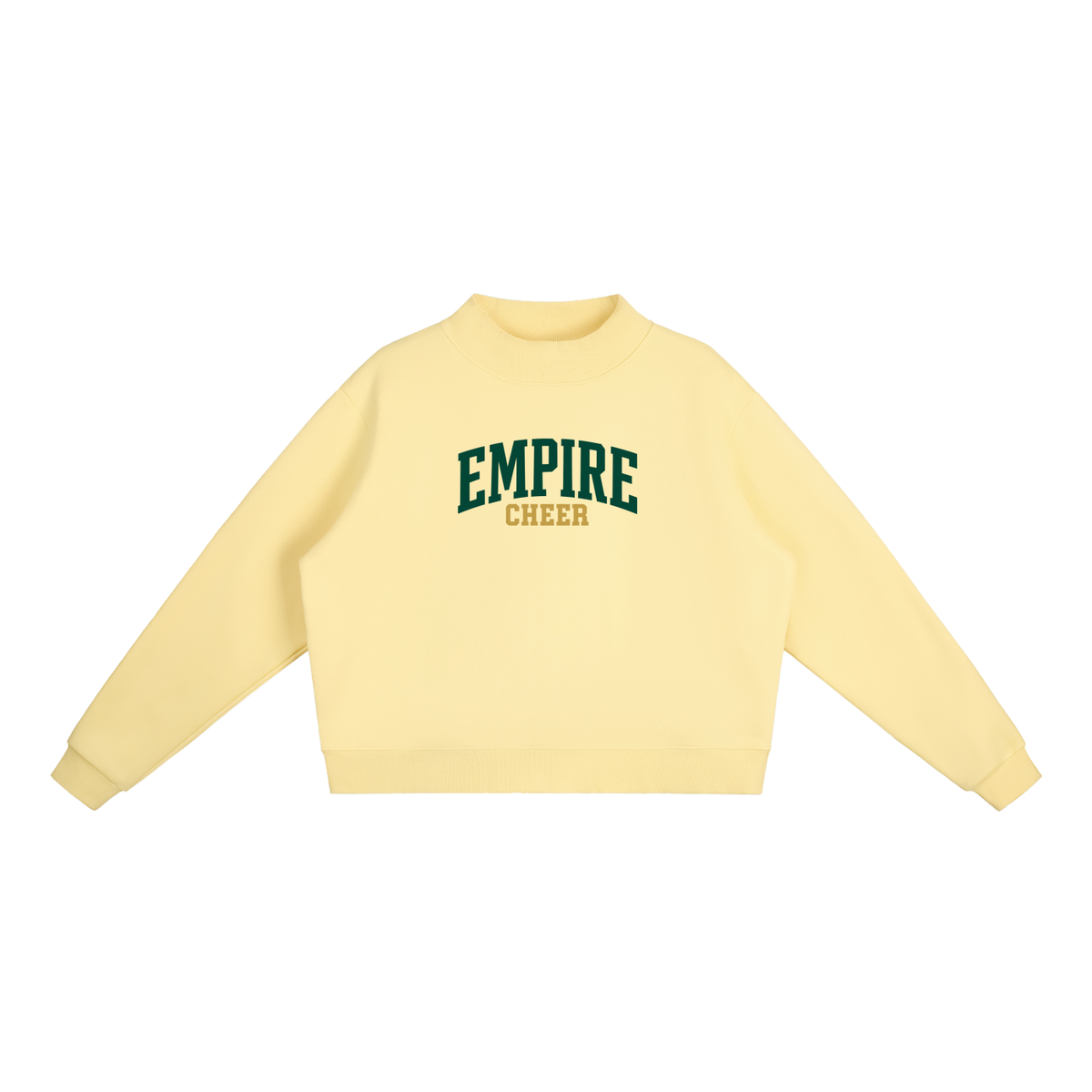 Basic 1 Empire Essential Fleece Mock-Neck Crew Sweatshirt (printed)