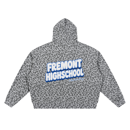 Leopard Print Full Zip Hoodie