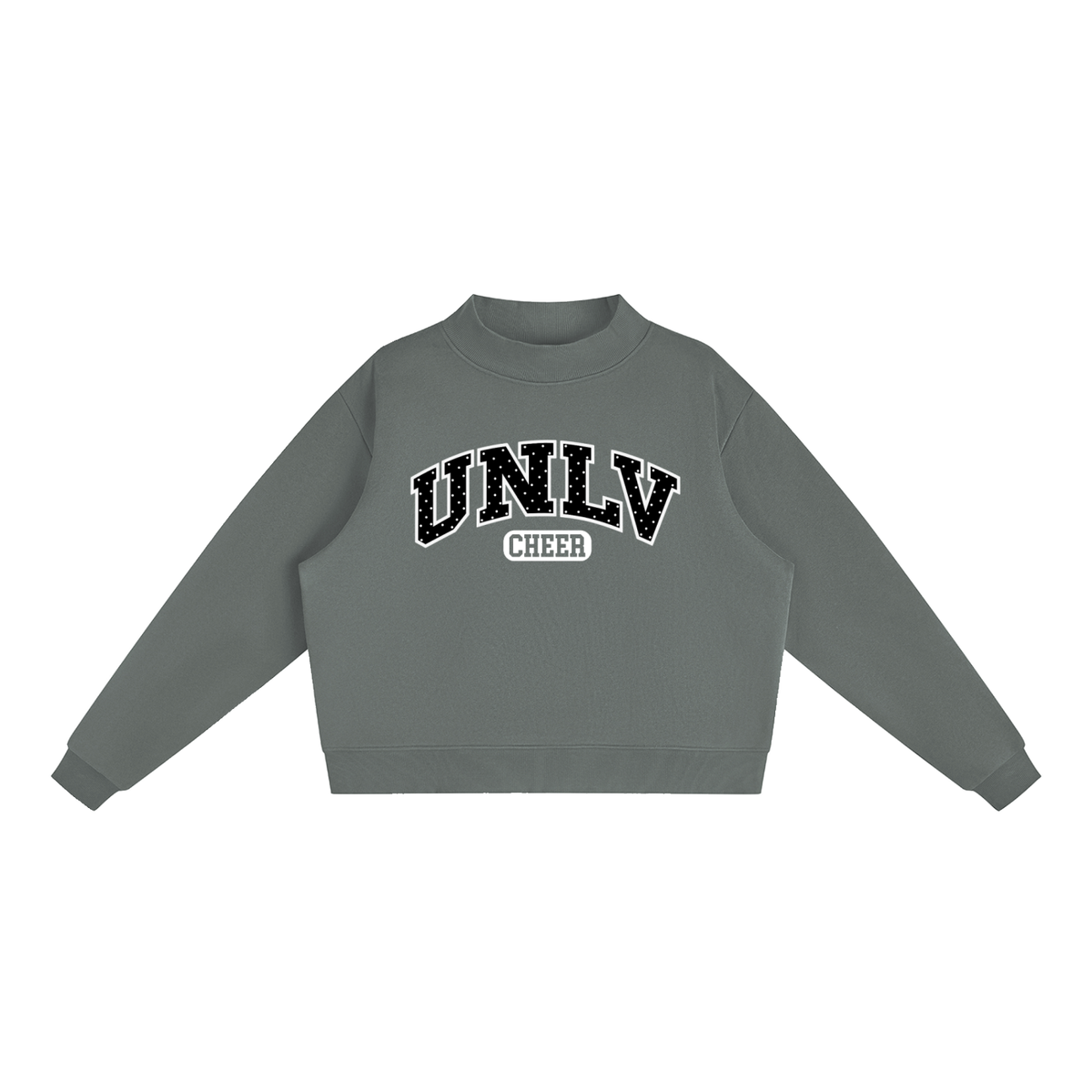 Essential Fleece Mock-Neck Crew Sweatshirt