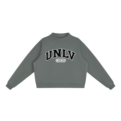 Essential Fleece Mock-Neck Crew Sweatshirt