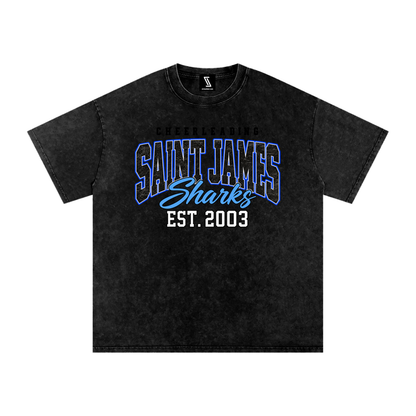 Vintage Saint James Snow Washed Oversized Cotton T-Shirt