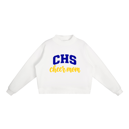 Cheer Mom Cyprus Essential Fleece Mock-Neck Crew Sweatshirt