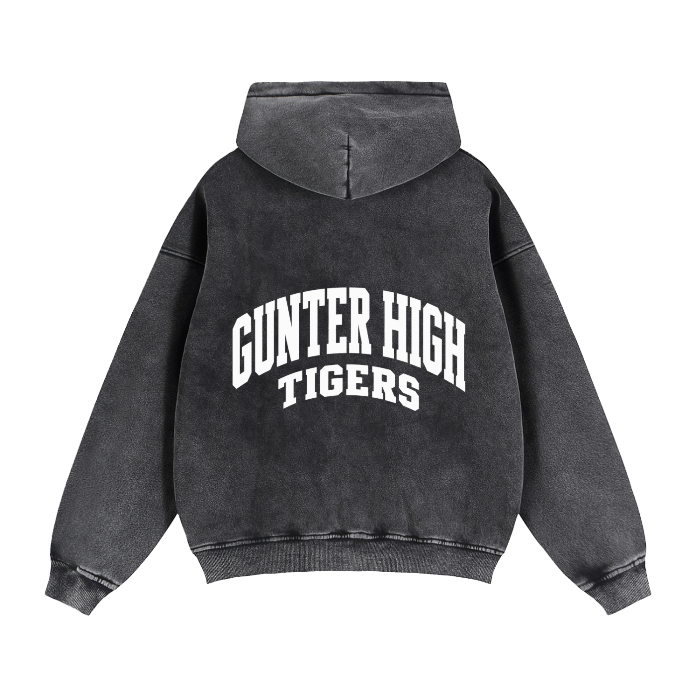 Basic 2 White Gunter Zip-Through Boxy Fleece Hoodie