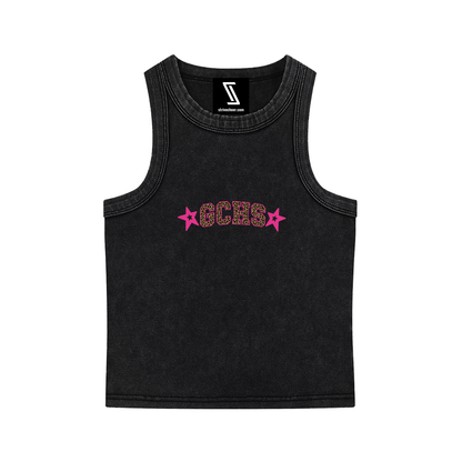 Washed  Leopard Tank Top