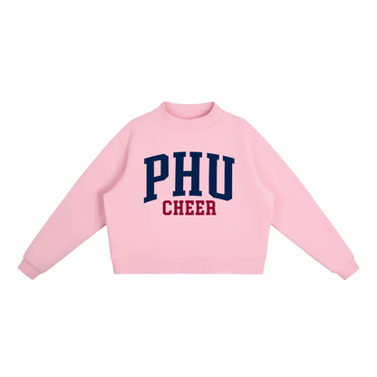 Basic 1 Palm Harbor Essential Fleece Mock-Neck Crew Sweatshirt (printed)