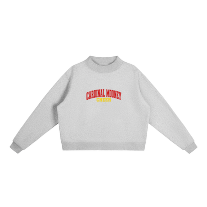 Basic 1 Cardinal Mooney Essential Fleece Mock-Neck Crew Sweatshirt