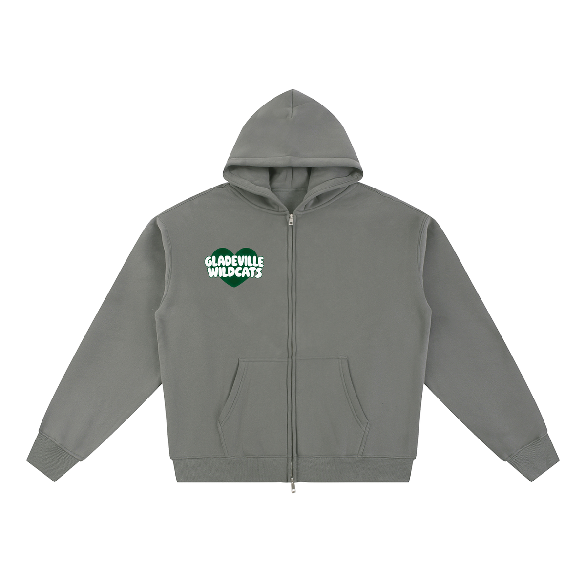 Simple Gladeville Essential Fleece Zip-Through Hoodie