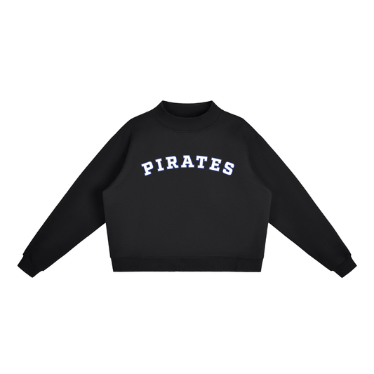 Essential Fleece Mock-Neck Crew Sweatshirt