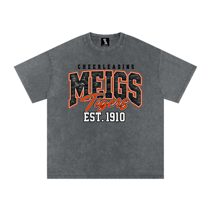 Vintage Meigs County Snow Washed Oversized Cotton T-Shirt