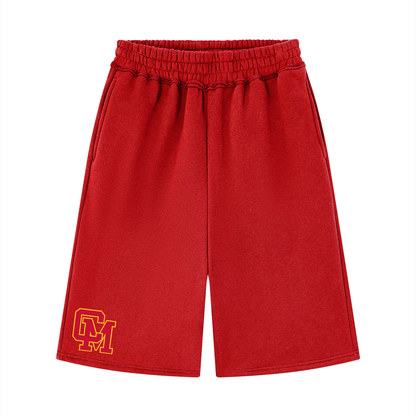 Unisex Raw Edge Fleece Shorts