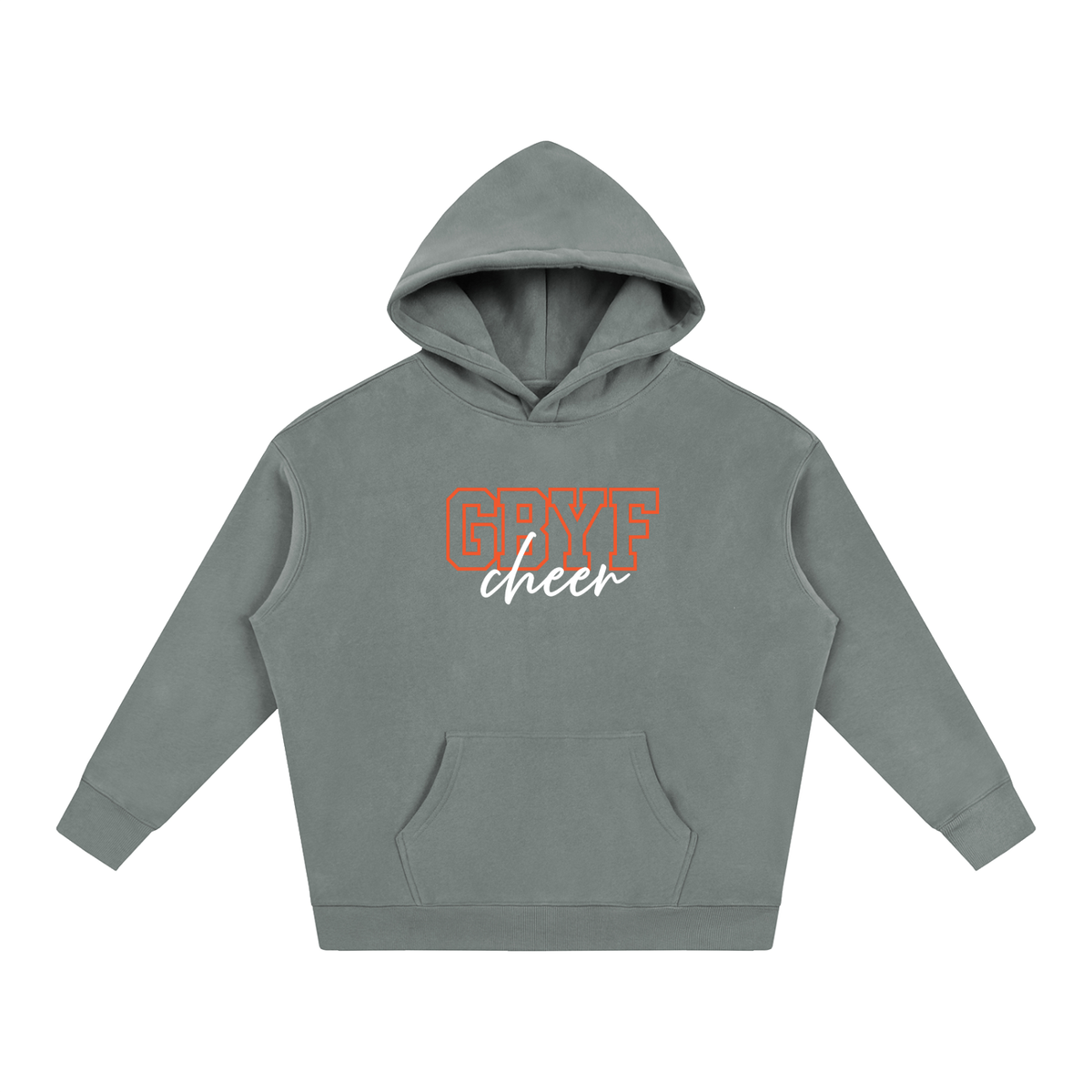Cursive Front Green Bulldogs Oversize Fleeced Hoodie