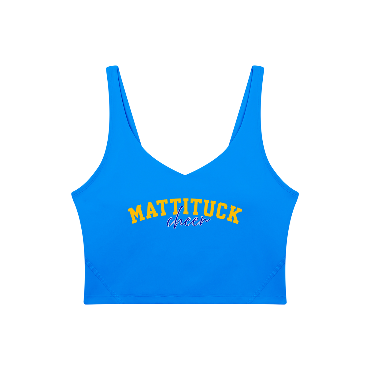 Cursive Mattituck Women's V-Neck Yoga Sports Bra