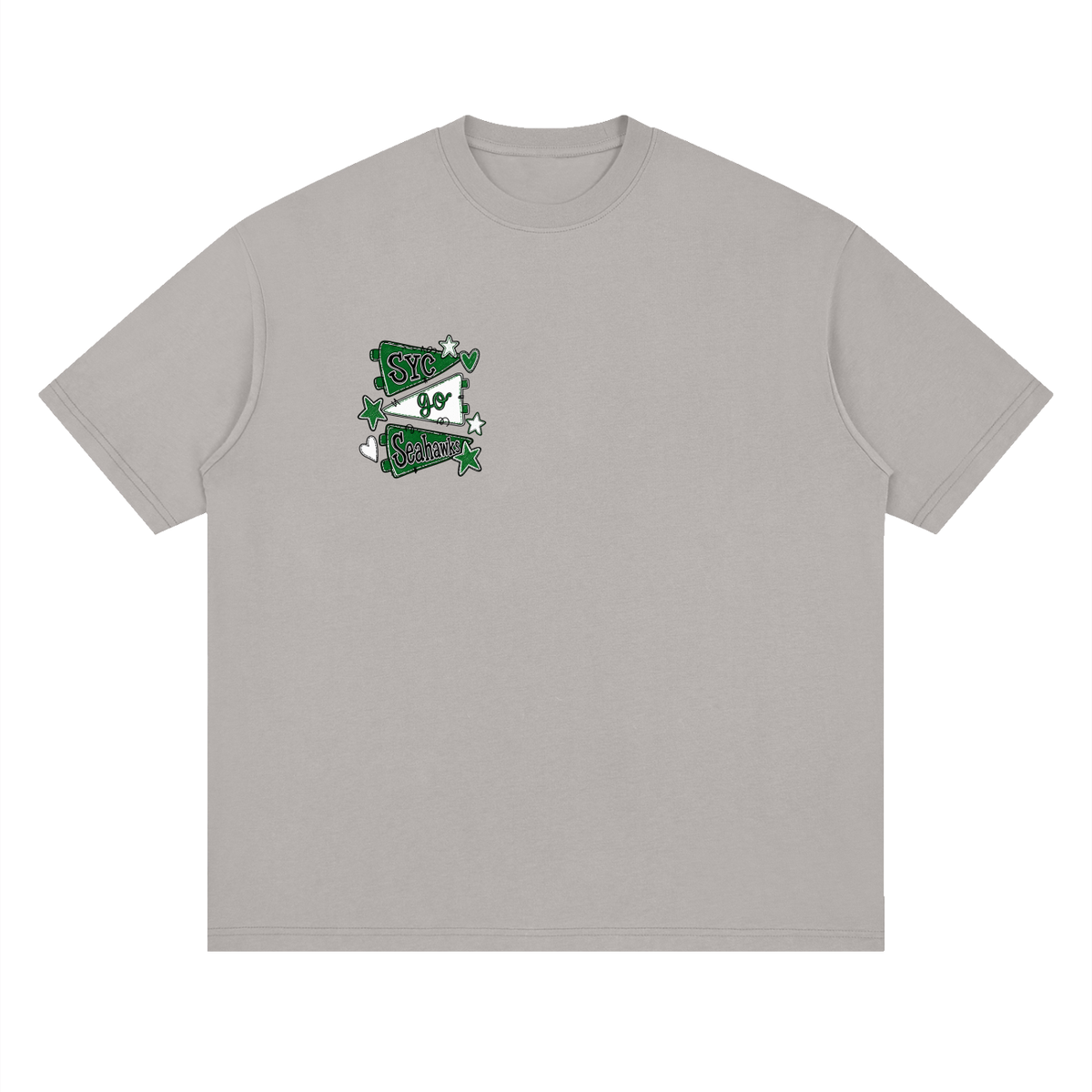 Lets Go Seahawks Oversized Drop Shoulder T-Shirt