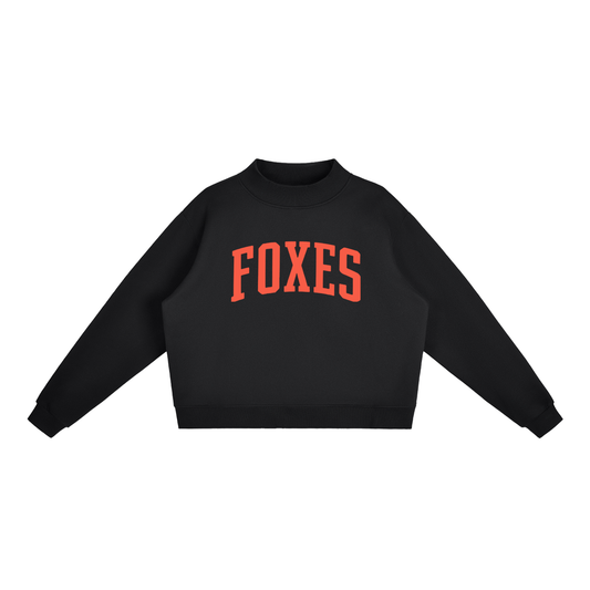 Essential Fleece Mock-Neck Crew Sweatshirt