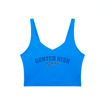 Cursive Gunter Women's V-Neck Yoga Sports Bra