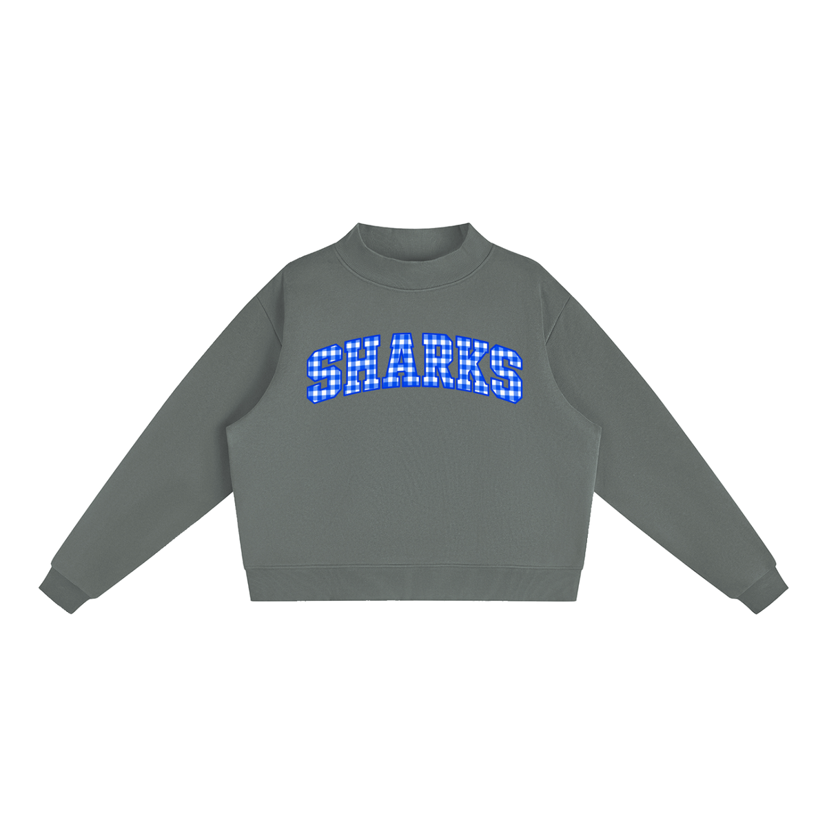 Essential Fleece Mock-Neck Crew Sweatshirt