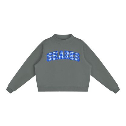 Essential Fleece Mock-Neck Crew Sweatshirt