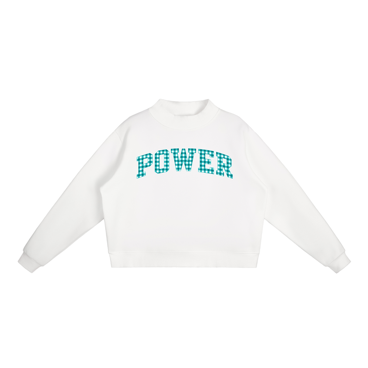 Essential Fleece Mock-Neck Crew Sweatshirt