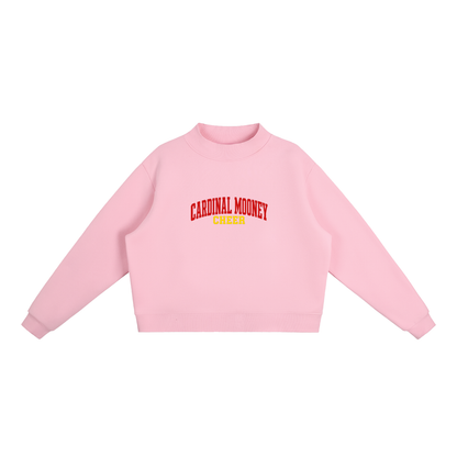 Basic 1 Cardinal Mooney Essential Fleece Mock-Neck Crew Sweatshirt