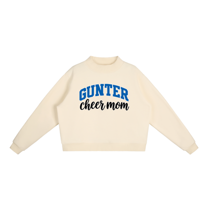 Cheer Mom Gunter Essential Fleece Mock-Neck Crew Sweatshirt