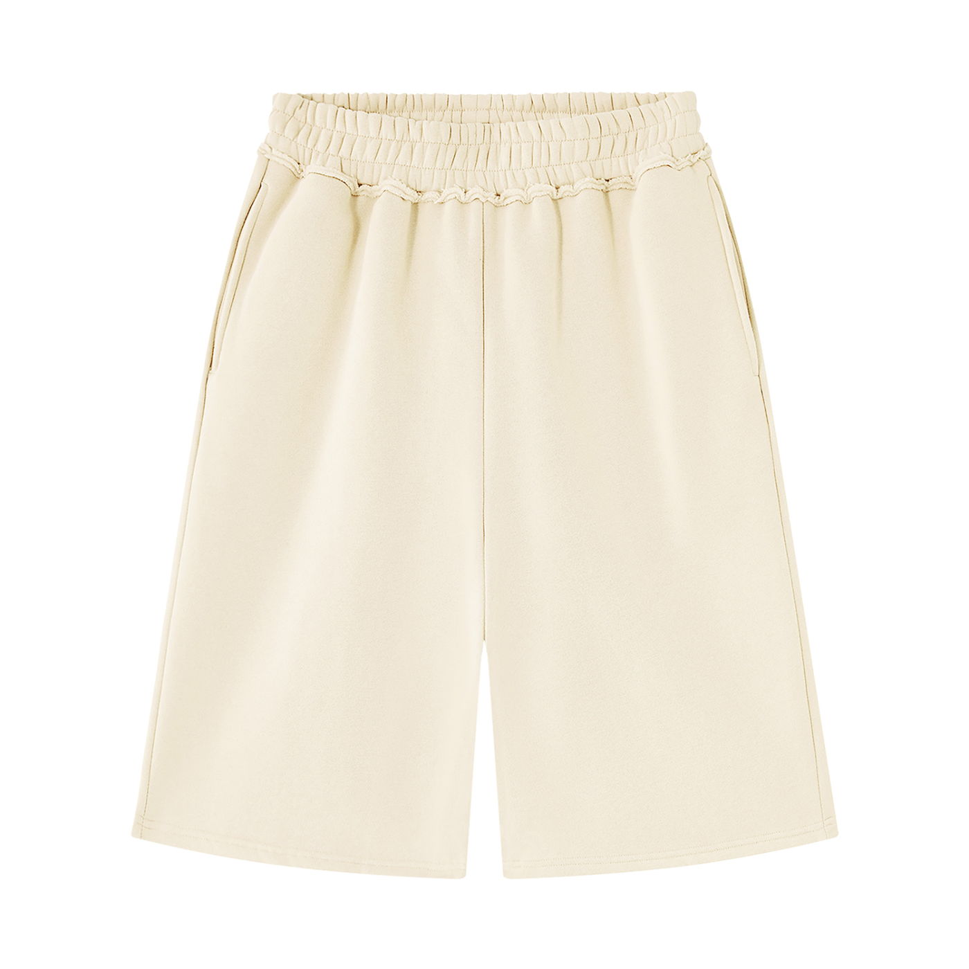 Unisex Raw Edge Fleece Shorts