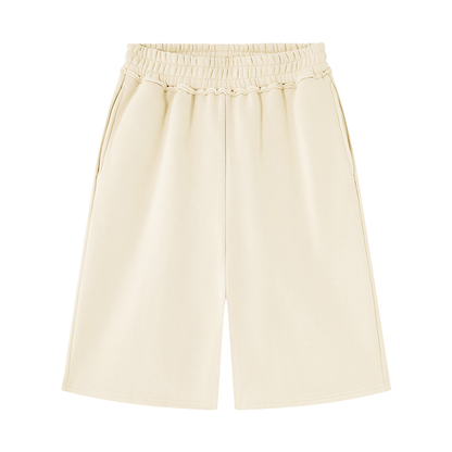 Unisex Raw Edge Fleece Shorts