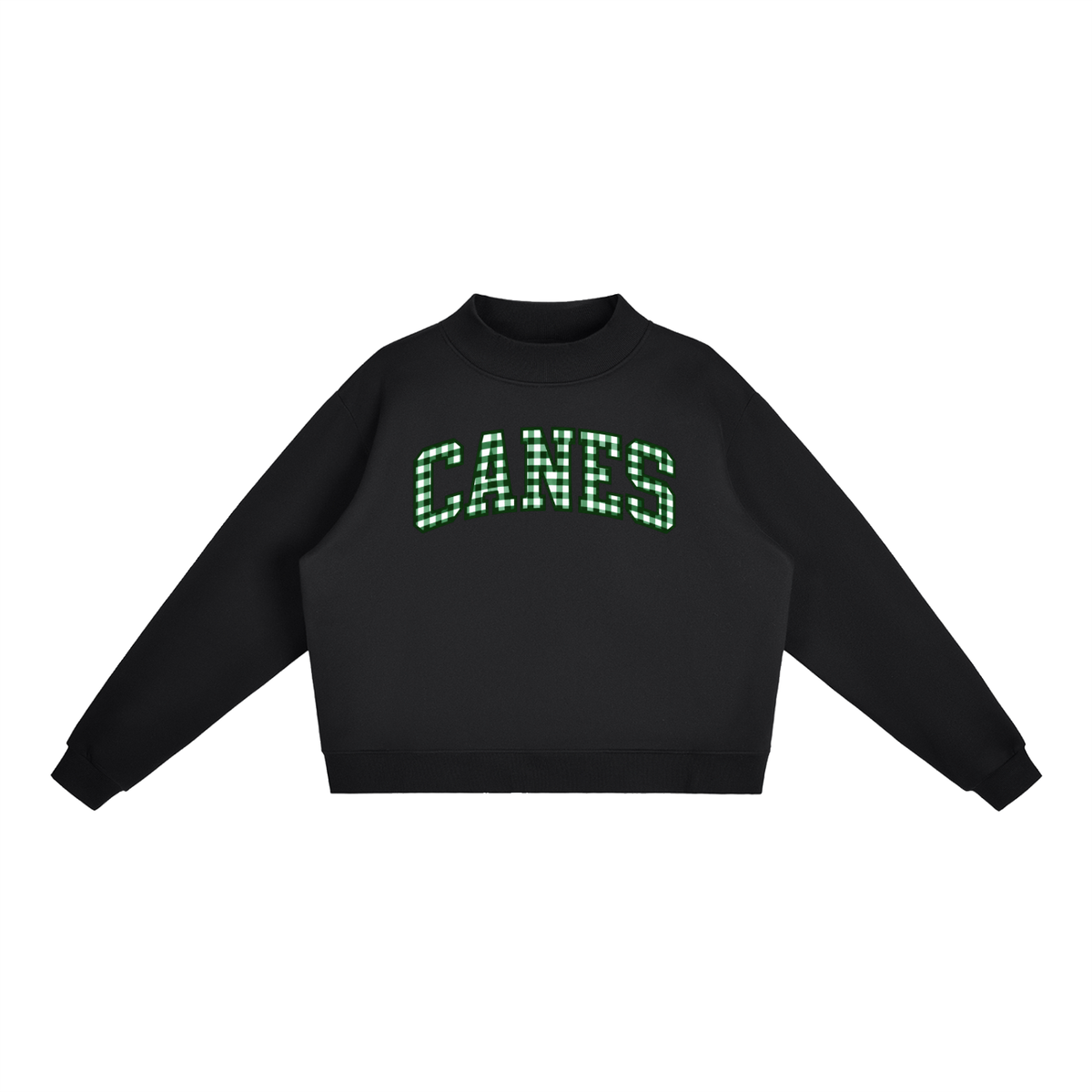 Gingham Westhampton Essential Fleece Mock-Neck Crew Sweatshirt