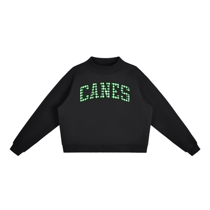 Gingham Westhampton Essential Fleece Mock-Neck Crew Sweatshirt