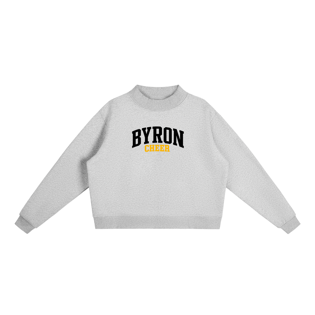 Basic 1 Byron Essential Fleece Mock-Neck Crew Sweatshirt (printed)