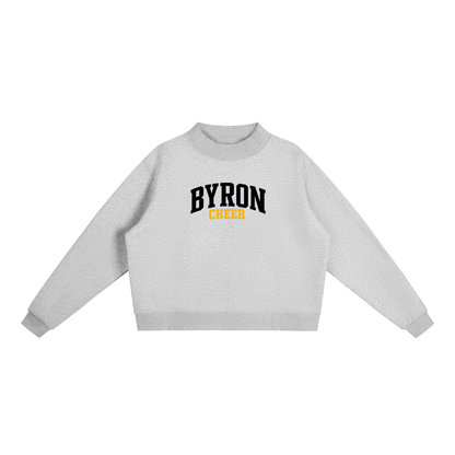 Basic 1 Byron Essential Fleece Mock-Neck Crew Sweatshirt (printed)