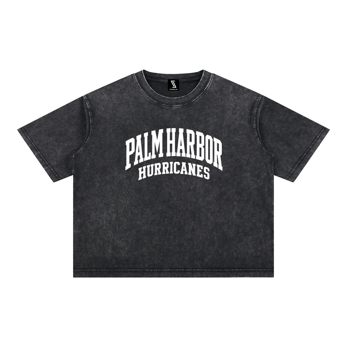 Basic 2 White Palm Harbor Mineral Wash Boxy Cotton T-Shirt