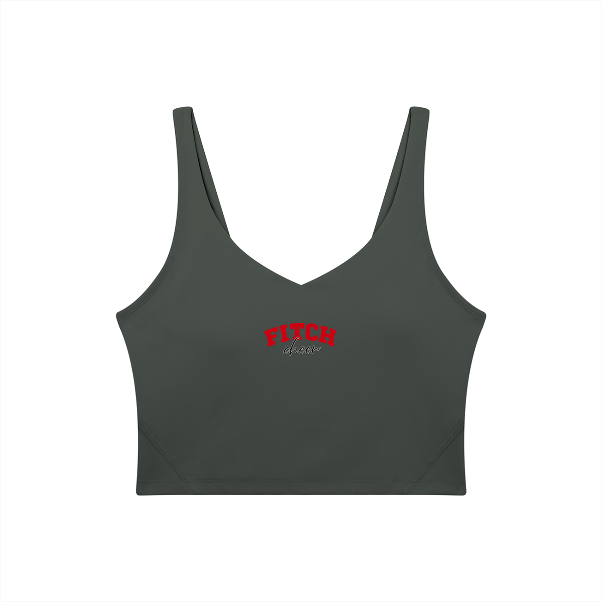 Cursive Fitch Women's V-Neck Yoga Sports Bra