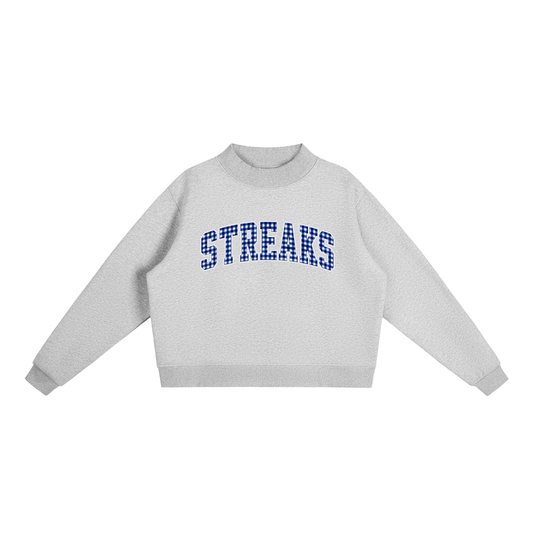 Gingham Mockneck