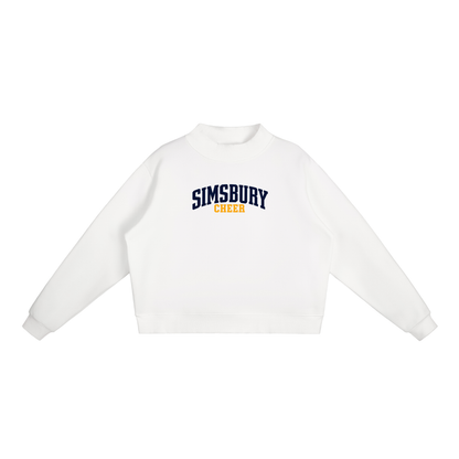 Basic 1 Simsbury Essential Fleece Mock-Neck Crew Sweatshirt (printed)