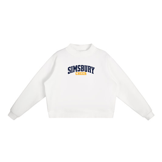 Basic 1 Simsbury Essential Fleece Mock-Neck Crew Sweatshirt (printed)