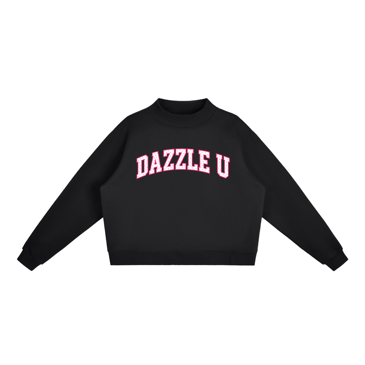 *NEW* Polka Dot Fleece Mock-Neck Crew Sweatshirt
