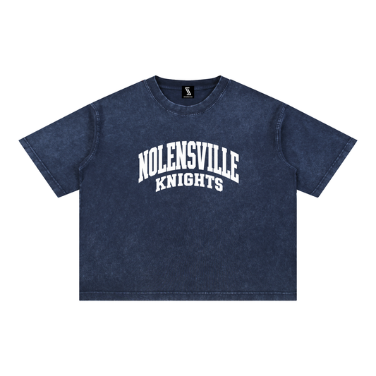 Basic 2 White Nolensville Mineral Wash Boxy Cotton T-Shirt
