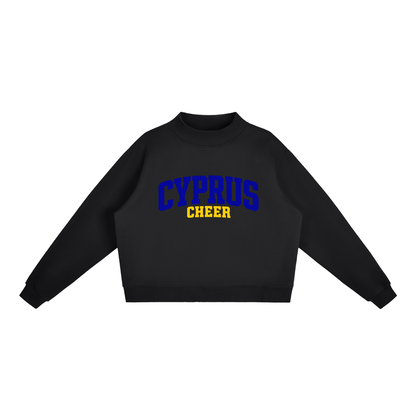Basic 1 Cyprus Essential Fleece Mock-Neck Crew Sweatshirt