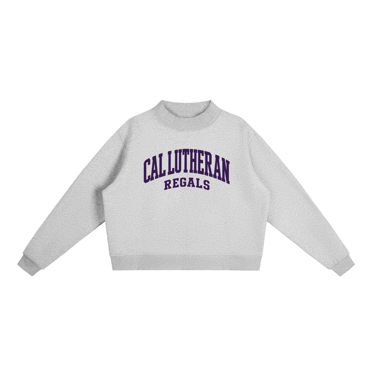 Essential Fleece Mock-Neck Crew Sweatshirt