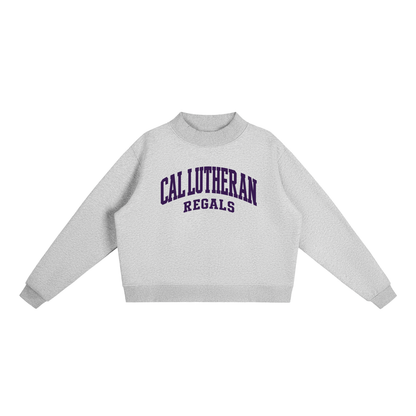 Essential Fleece Mock-Neck Crew Sweatshirt