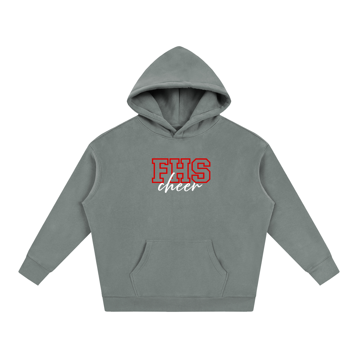 Cursive Front Fitch Oversize Fleeced Hoodie